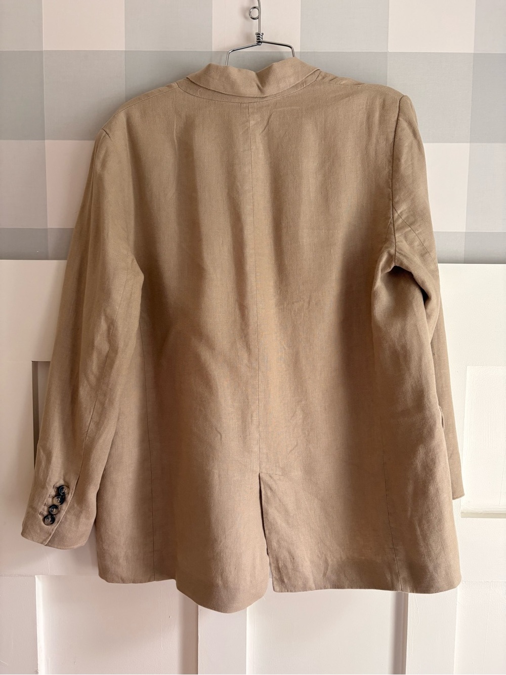 Zara Beige Single-Button Blazer XL - Picture 5 of 8